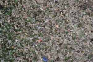 Recovered glass from the waste stream