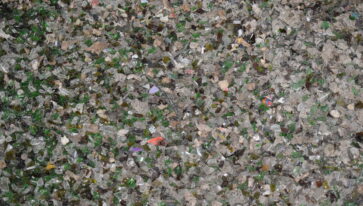 Recovered glass from the waste stream