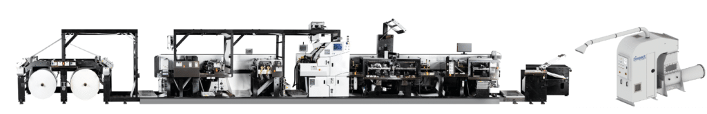 Label manufacture adhesive matrix removal systems