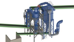 Zigzag Windshifter Separator at Materials Recycling Facility