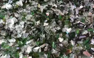 Glass recovered from waste stream