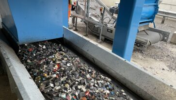 Cleaned E-Waste material after ZAC density separation process