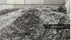 SRF recovered from e-waste separation system