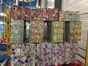 Aluminum Can Rejects Robotic Baling