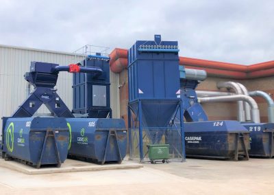 Carton trim waste extraction system