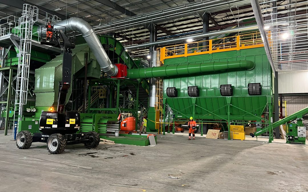 INSTALLATION: Flexible Plastic FilmLift and Dust Control System at New $30m Recycling Facility in Ohio, USA.